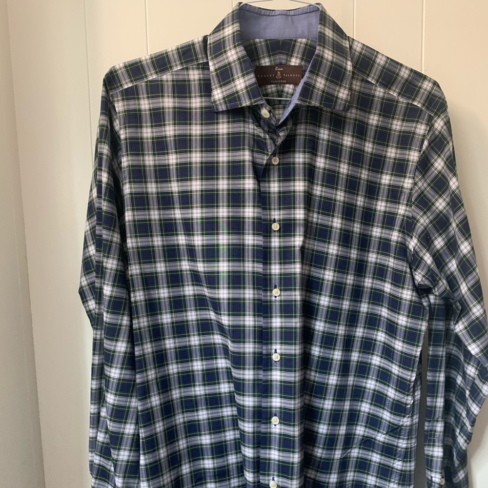 Robert Talbott Plaid Button Front Shirt